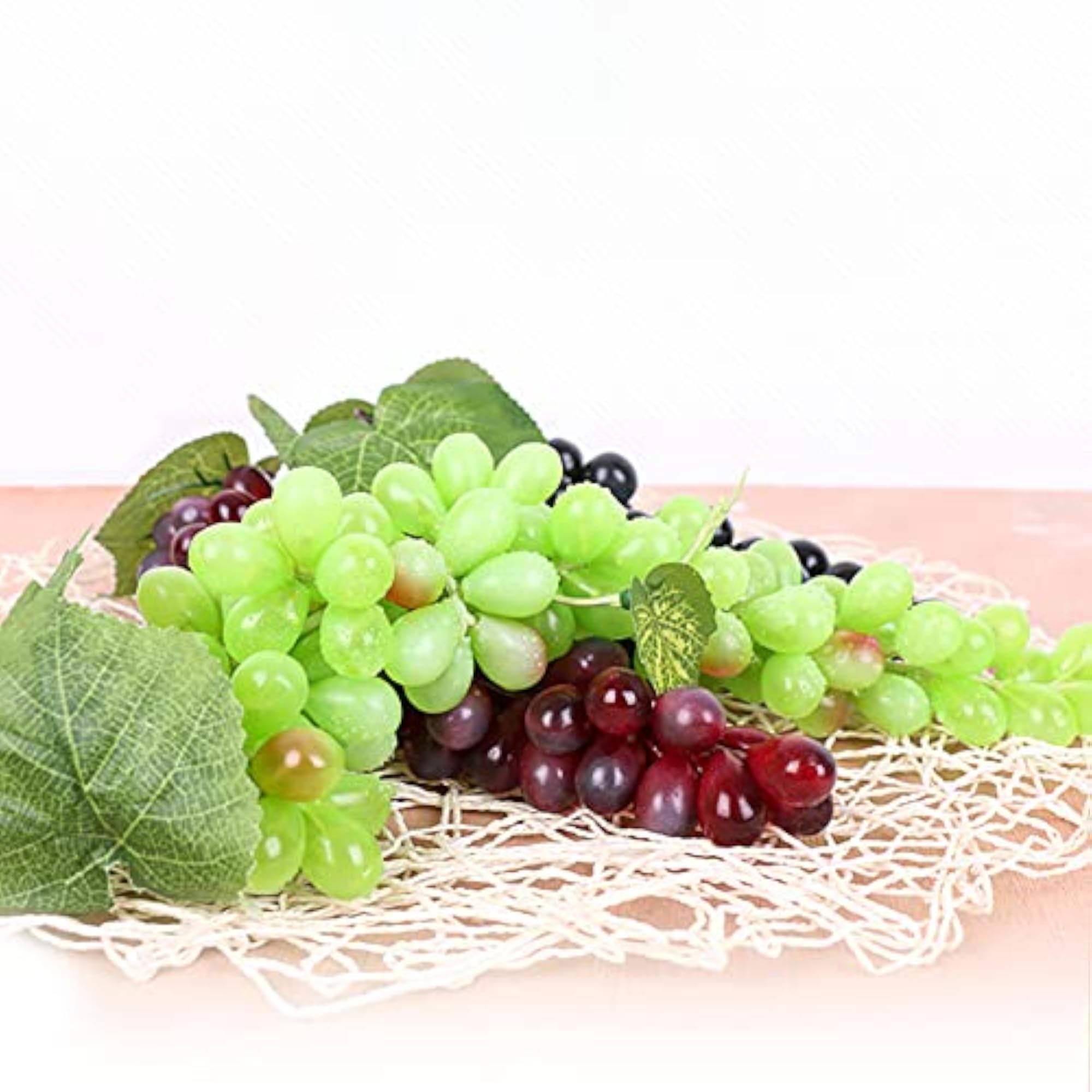 36 Grapes Artificial Mini Frosted Grape Clusters for Decor
